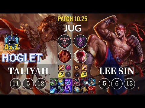 AXIZ Hoglet Taliyah vs Lee Sin Jungle - KR Patch 10.25