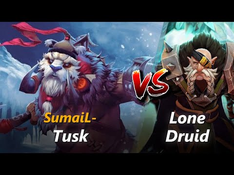 SumaiL- mid Tusk vs Lone Druid | First 10 minutes