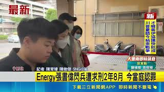 Energy張書偉閃兵遭求刑2年8月 今當庭認罪 砸15萬閃兵遭起訴 張書偉:非常抱歉.持續反省｜三立新聞網 SETN.com