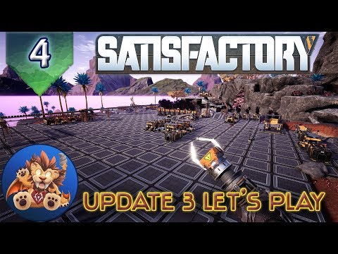 Satisfactory Update 3 - More Foundations - Starting a Bus - Factory Organising - Let's Play - EP4