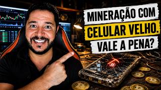COLOQUEI UM CELULAR VELHO PARA MINERAR DOGECOIN (Vale a Pena?)