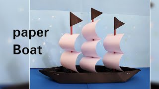Download lagu paper boat || paper ship making|| how to make paper boat| paper craft ideas mp3