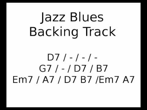 Jazz Blues backing track in D