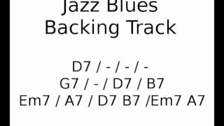 Jazz Blues backing track in D