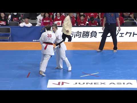 Court2 1st Round2 woman Monika Zielińska vs Ekaterina Fursova The 12th World Karate Championship