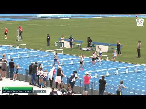 U10 Girls 60m Hurdles Heat 5: 2021 State Combined Events Championships // LAVicTV