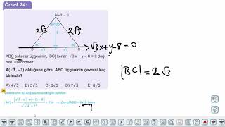 Eğitim Vadisi 11.Sınıf Matematik 7.Föy Doğrunun Analitik İncelenmesi 3 Konu Anlatım Videoları