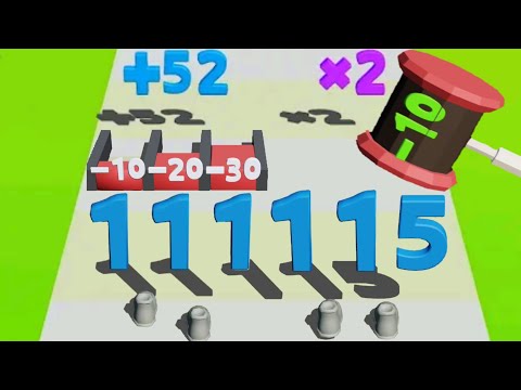 Number Race - All Levels Gameplay - Level up, Number Run 3D Max Level 1-33