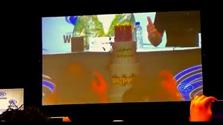 Happy Birthday Batman with Kevin Conroy, Lee Meriwether, Jim Lee celebrate with cake