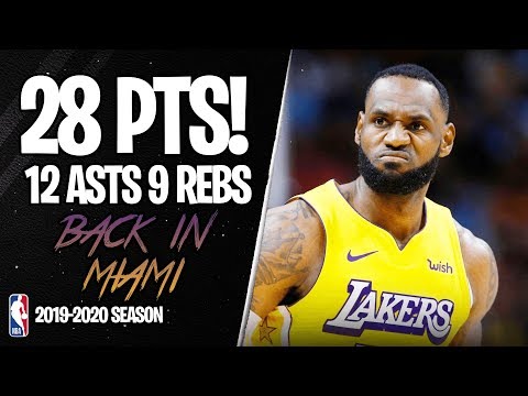 LeBron James 28 Points, 12 Assists vs Miami Heat - Full Highlights 13/12/2019