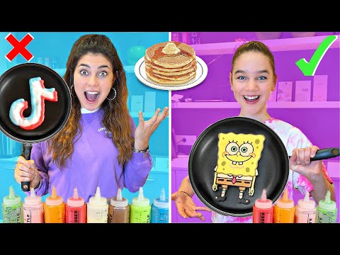 PANCAKE ART CHALLENGE! TIKTOK LOGO, GEZICHTEN & MEER.. 🥞 #242