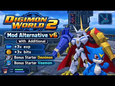 Digimon World 2 Alternative Mod v6: 3x EXP, 3x Bits, dan Starter Omnimon & Veemon