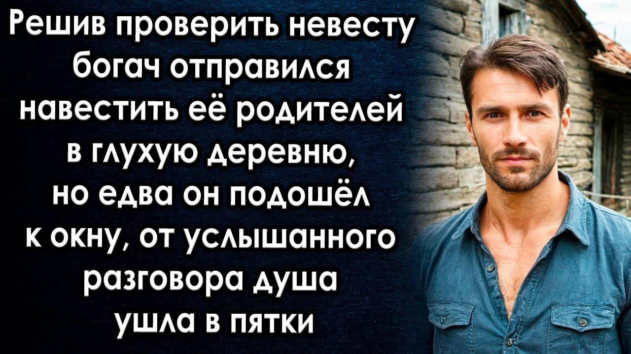 Решив проверить невесту богач отправился навестить её родителей в деревню, но едва он подошёл к окну