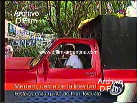 DiFilm - Apoyo popular por la libertad de Carlos Menem (2001)