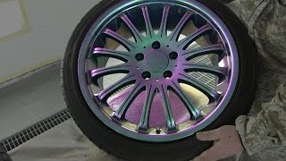 How to paint your car wheels / Like a Chameleon color / カスタムペイント