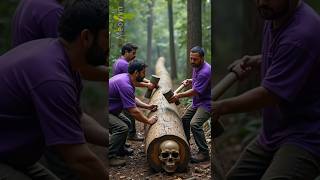 Rescue team found bones in the log #animals #funny #shorts