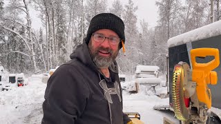 Alaska Cabin Life - Perfect woodstove corner build Finale! - less than $20 - I LOVE IT!