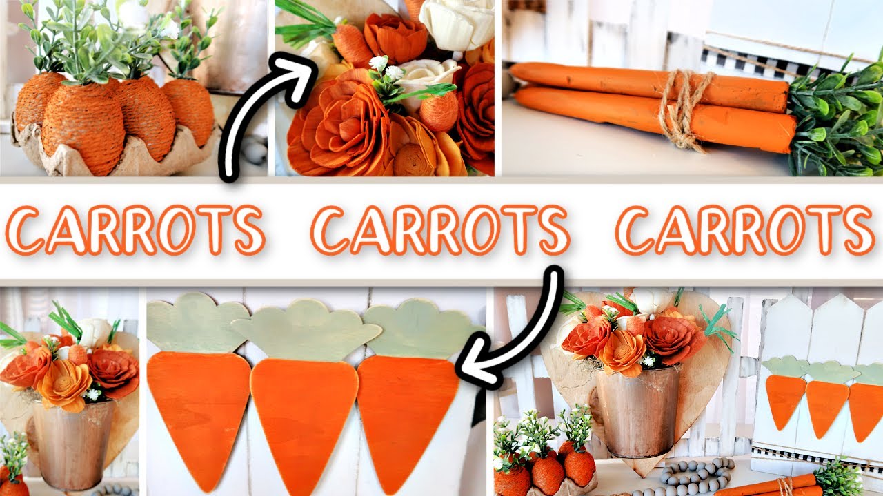 Super ADORABLE Carrot Home Decor DIYS | CARROTS GALORE HOP | Easter Decor DIYS