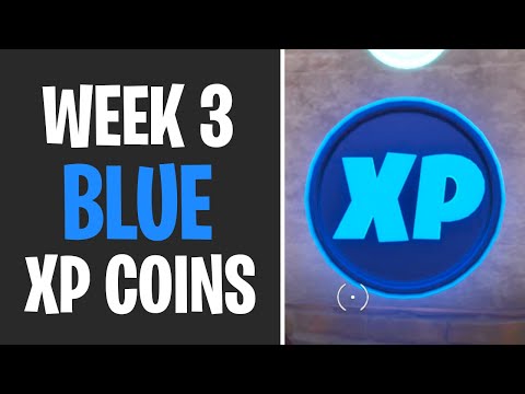 All Blue XP Coin Locations WEEK 3 - Fortnite