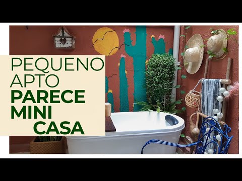 SMALL APARTMENT LOOKS LIKE A MINI HOUSE USING ONLY FINDINGS AND GOOD DECORATING IDEAS. IT EVEN HA...