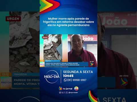 Mulher morre após parede de frigorífico em reforma desabar sobre ela no Agreste pernambucano