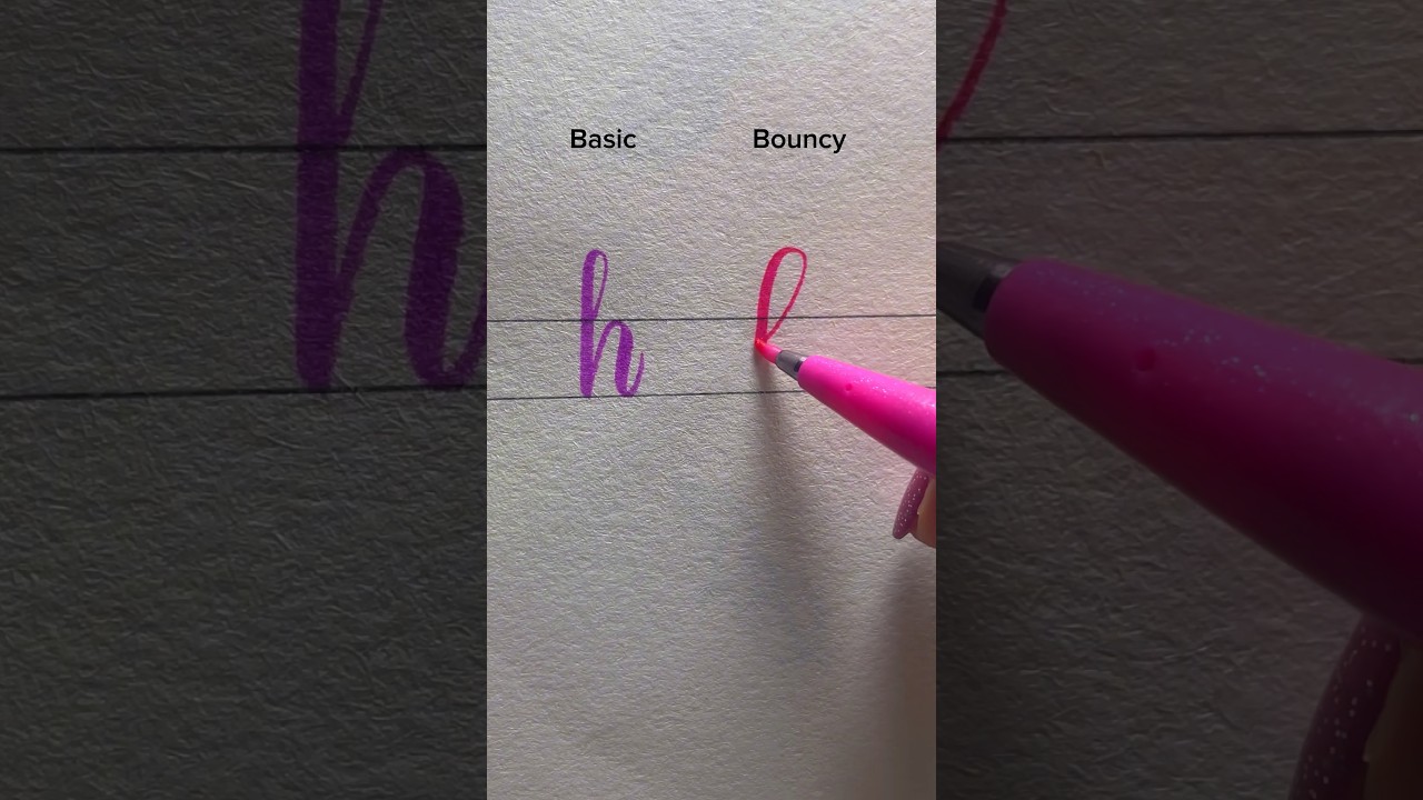 “h” basic & bouncy calligraphy #lettering #handwriting #calligrahy #reels #fyp #shorts #viralvideo