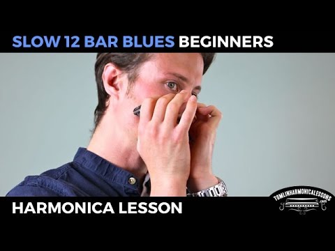 Slow 12 bar blues - Beginner Blues C Harmonica Lesson + free harp tab