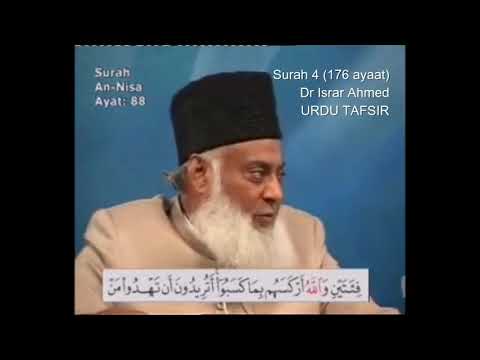 Surah 4 Ayat 88 Surah Nisa Dr Israr Ahmed Urdu