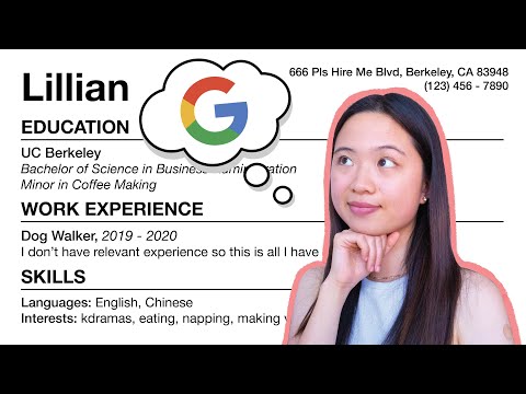 The resume that got me into Google (as a business/marketing intern)