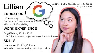 The resume that got me into Google (as a business/marketing intern) | resume tips & advice