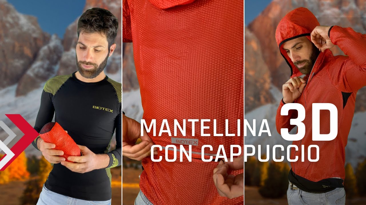 Mantellina WINDJACKET 3D con cappuccio