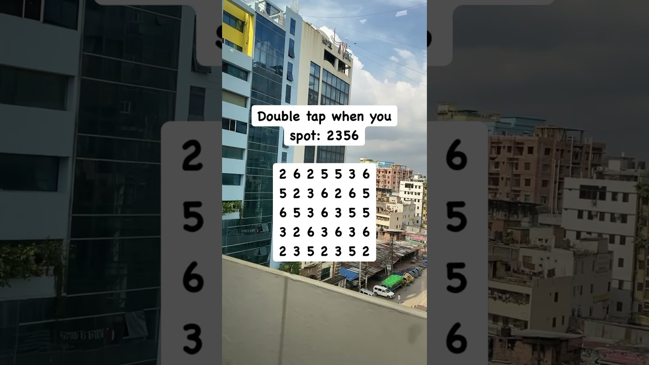 Observation Visual Test: 5 Seconds For You To Spot 2356 . Try Your Skills!  #search #puzzle #shorts