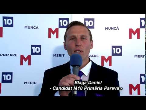 Blaga Daniel Candidat pentru Primaria Parava Partidul M10
