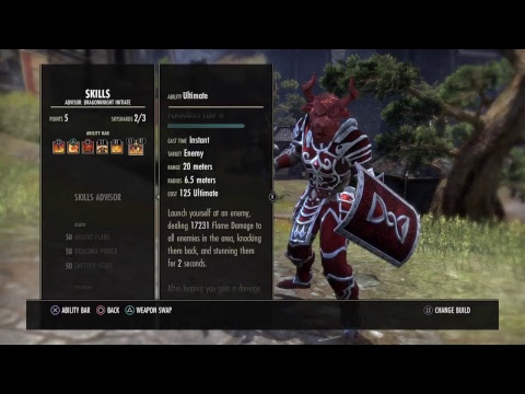 Summerset Magicka Dragonknight Build: Red Bull