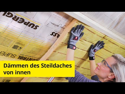 Dämmen des Steildaches von innen
