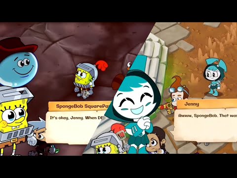 Nicktoons and the Dice of Destiny: Spongebob and Jenny XJ9 Interactions