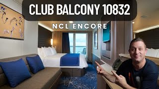 NCL Encore -  10832 Club Balcony Room Tour