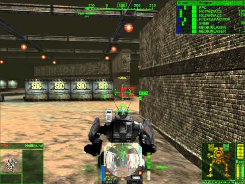 MechWarrior 4 mercenaries mektek 3.1 factory arena gameplay
