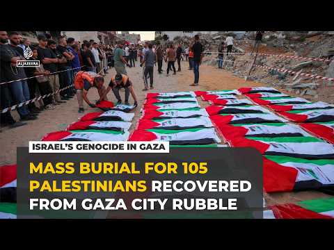 Gaza holds mass burial for more than 100 Palestinians recovered from rubble
