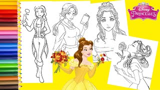 Coloring Disney Princess Belle Anime Coloring Pages - Beauty and the Beast Coloring Book