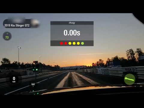 2019 Kia Stinger GT2 AWD with JB4 Tunekit and WMI Kit, 92 Octane, 12.5 Second Quarter Mile, Dragy