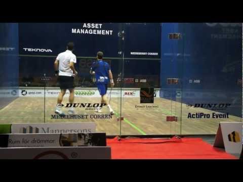 PSA Case Swedish Open Semi Final 2013 Gregory Gaultier vs. Peter Barker (1/2)