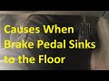 5 Causes When Brake Pedal Sinks to the Floor