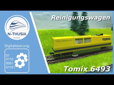 Digitalisierung – Tomix Schienen-Reinigungswagen | Bürobahn in Spur N