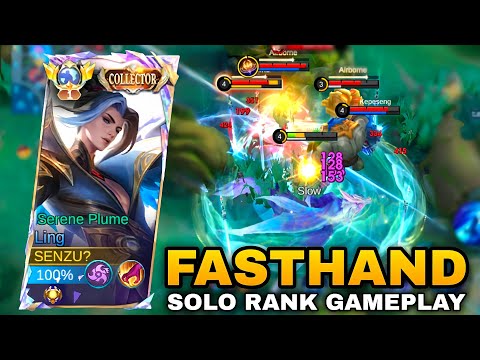 LING FASTHAND SOLO RANK GAMEPLAY | HOW TO PLAY LING IF UR TEAMMATES NOT SUPPORT UR LING - MLBB