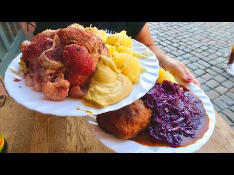Traditional GERMAN FOOD in BERLIN | HUGE Eisbein and Boulette + Berlin Weisse | BERLIN FOOD