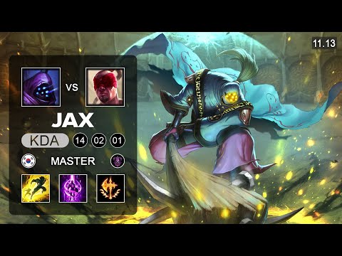 Jax Top vs Lee Sin - KR Master Patch 11.13