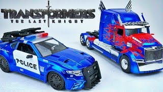 Transformers the Last Knight Barricade and Optimus Prime Jada Diecast Toys collection