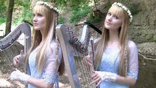 RIVER FLOWS IN YOU (Yiruma 이루마) Harp Twins - Camille and Kennerly