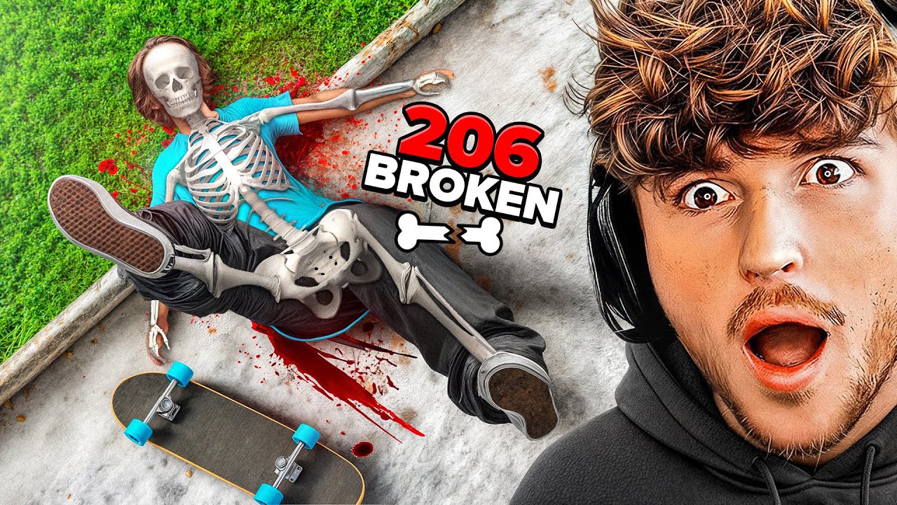 Breaking ALL 206 BONES As a PRO SKATEBOARDER!